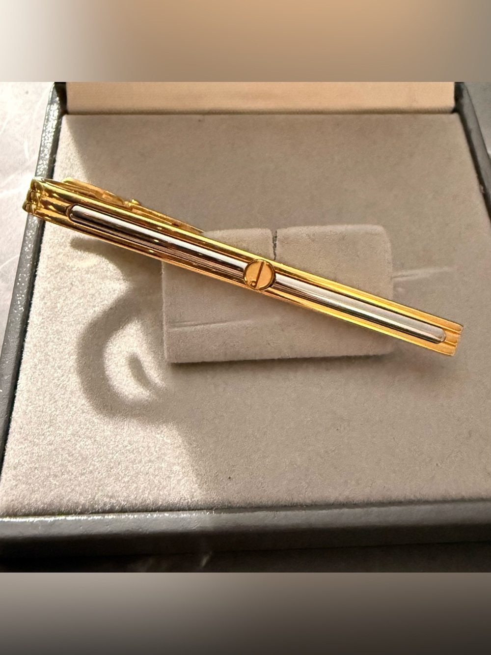 Gold and Silver Tone Men's Tie Clip No box excellent Condition